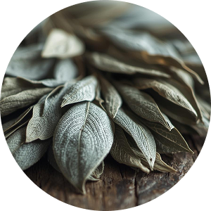 Dried sage leaves